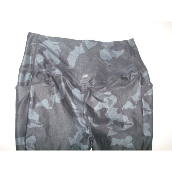 New NWT Womens Prana Pants Layna Joggers M Black Gray Camo HIgh Rise Waist Silky - Picture 5 of 8